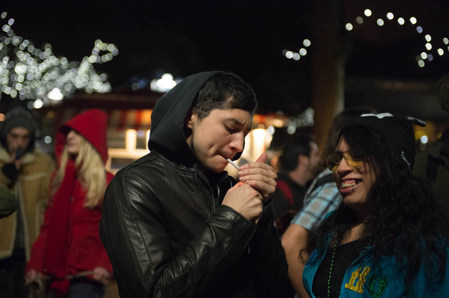 The new law legalizing marijuana explicitly prohibits smoking the stuff in public.