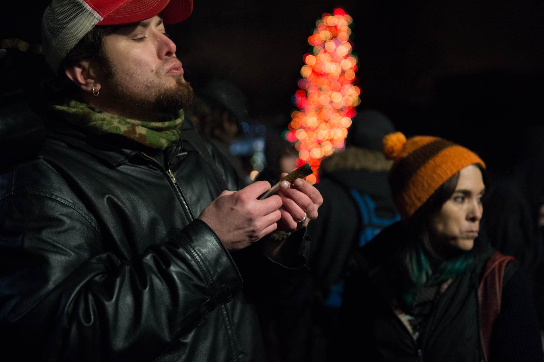 The new law legalizing marijuana explicitly prohibits smoking the stuff in public.