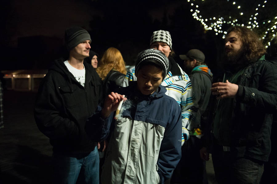 The new law legalizing marijuana explicitly prohibits smoking the stuff in public.