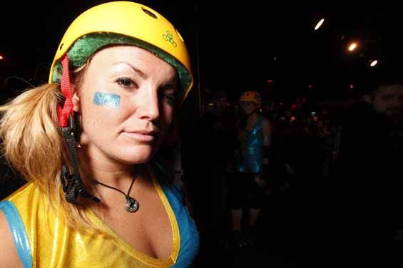 On October 6, 2012, the Denver Roller Dolls' Electrocuties competed against the Rocky Mountain Rollergirls' Contenders at the Fillmore Auditorium. See more Denver roller derby photos.