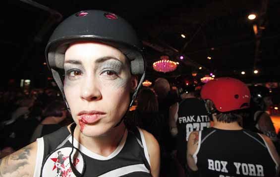 On October 6, 2012, the Denver Roller Dolls' Electrocuties competed against the Rocky Mountain Rollergirls' Contenders at the Fillmore Auditorium. See more Denver roller derby photos.