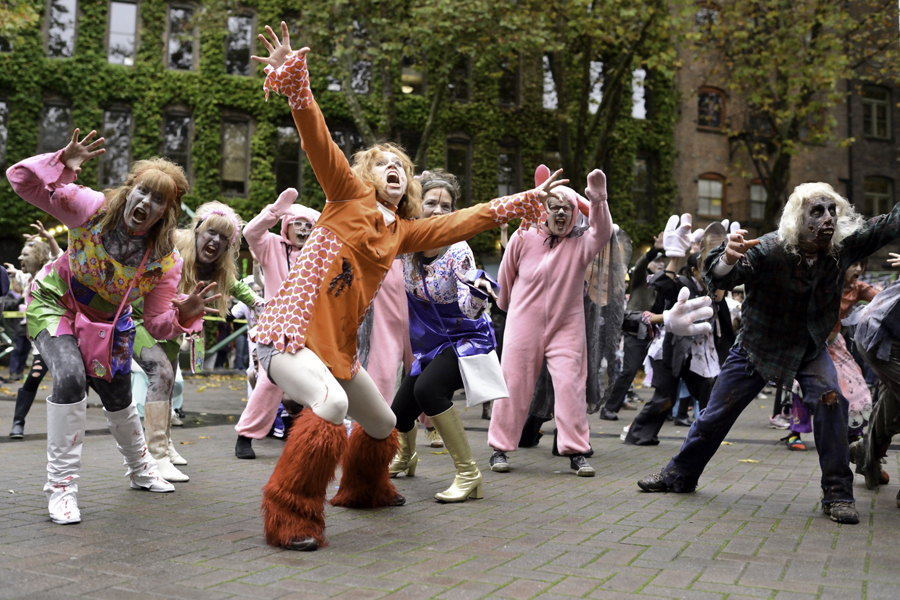 On October 27th, 2012, zombies took over Occidental Park for Thrill The