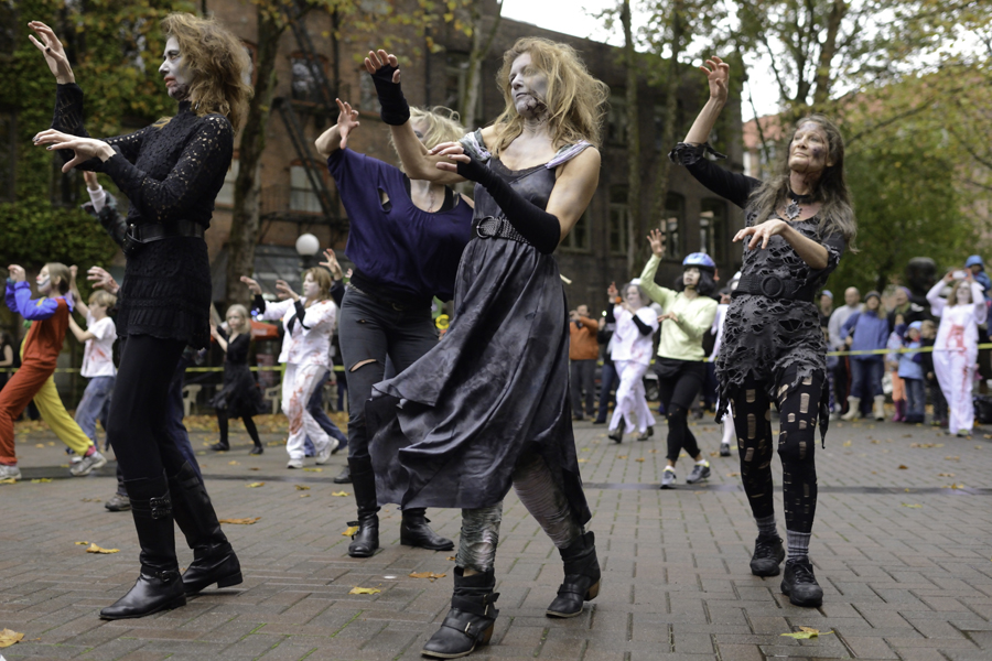 On October 27th, 2012, zombies took over Occidental Park for Thrill The