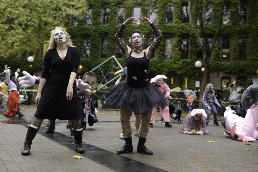 On October 27th, 2012, zombies took over Occidental Park for Thrill The