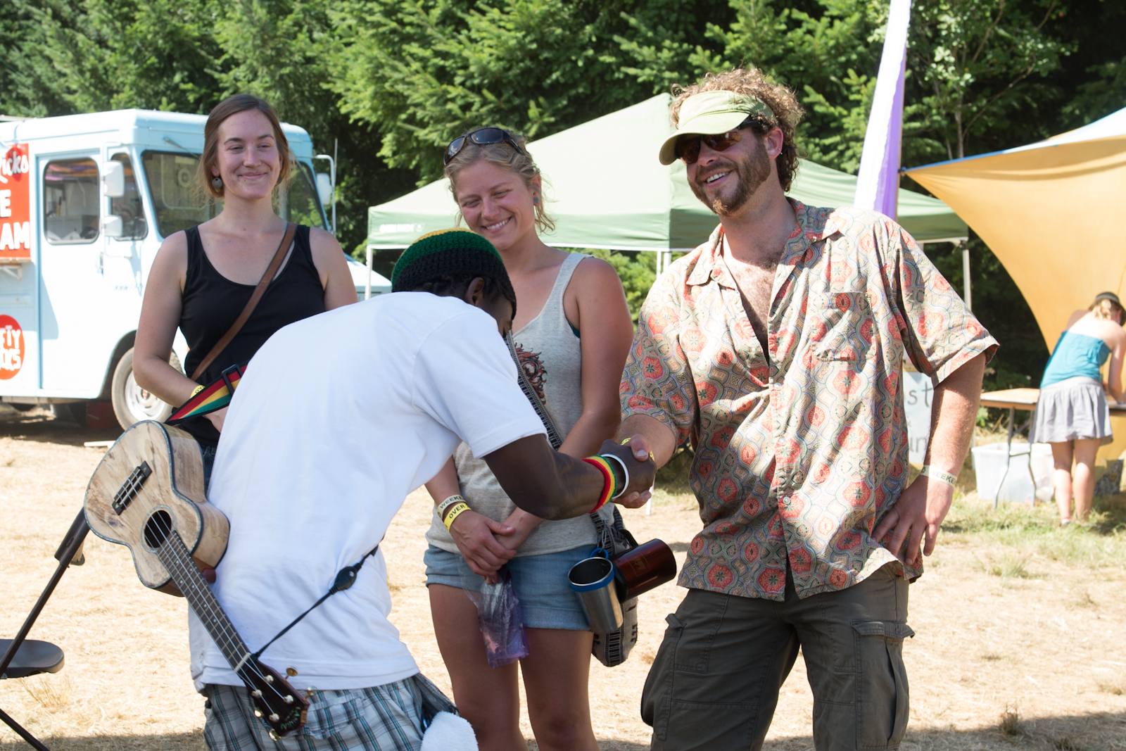 Fans meeting Sierra Leone's All Star Refugee Club