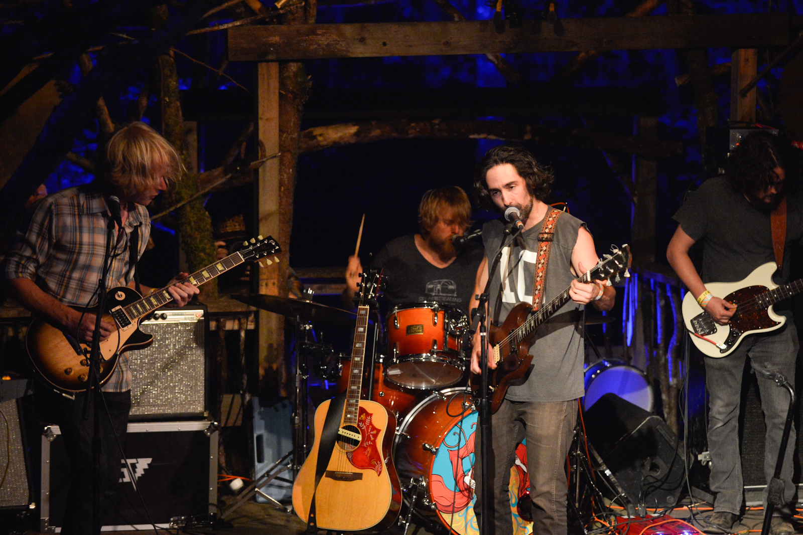 Blitzen Trapper at the Woods stage.