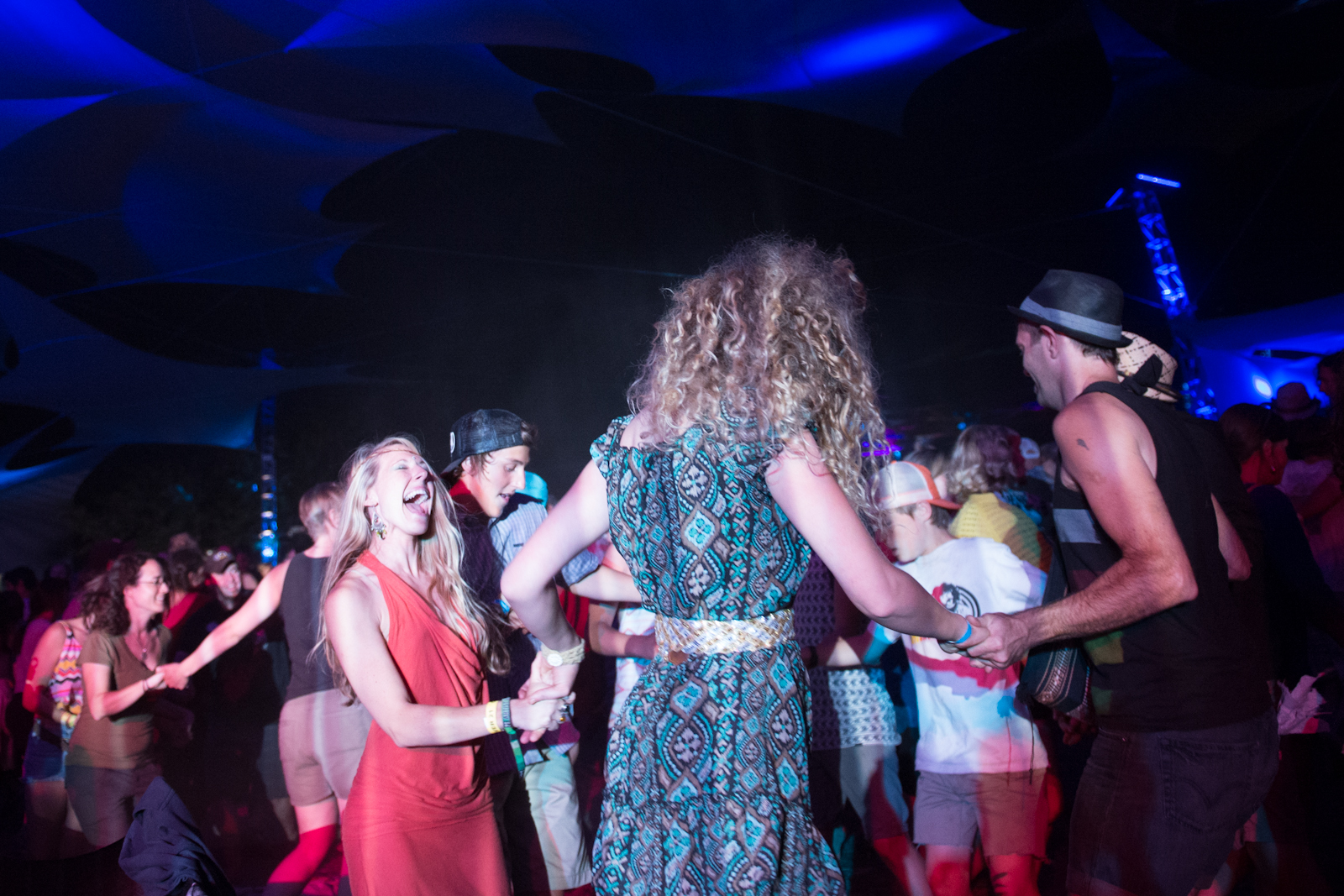 The audience dancing along to ___ on Friday night of Pickathon.