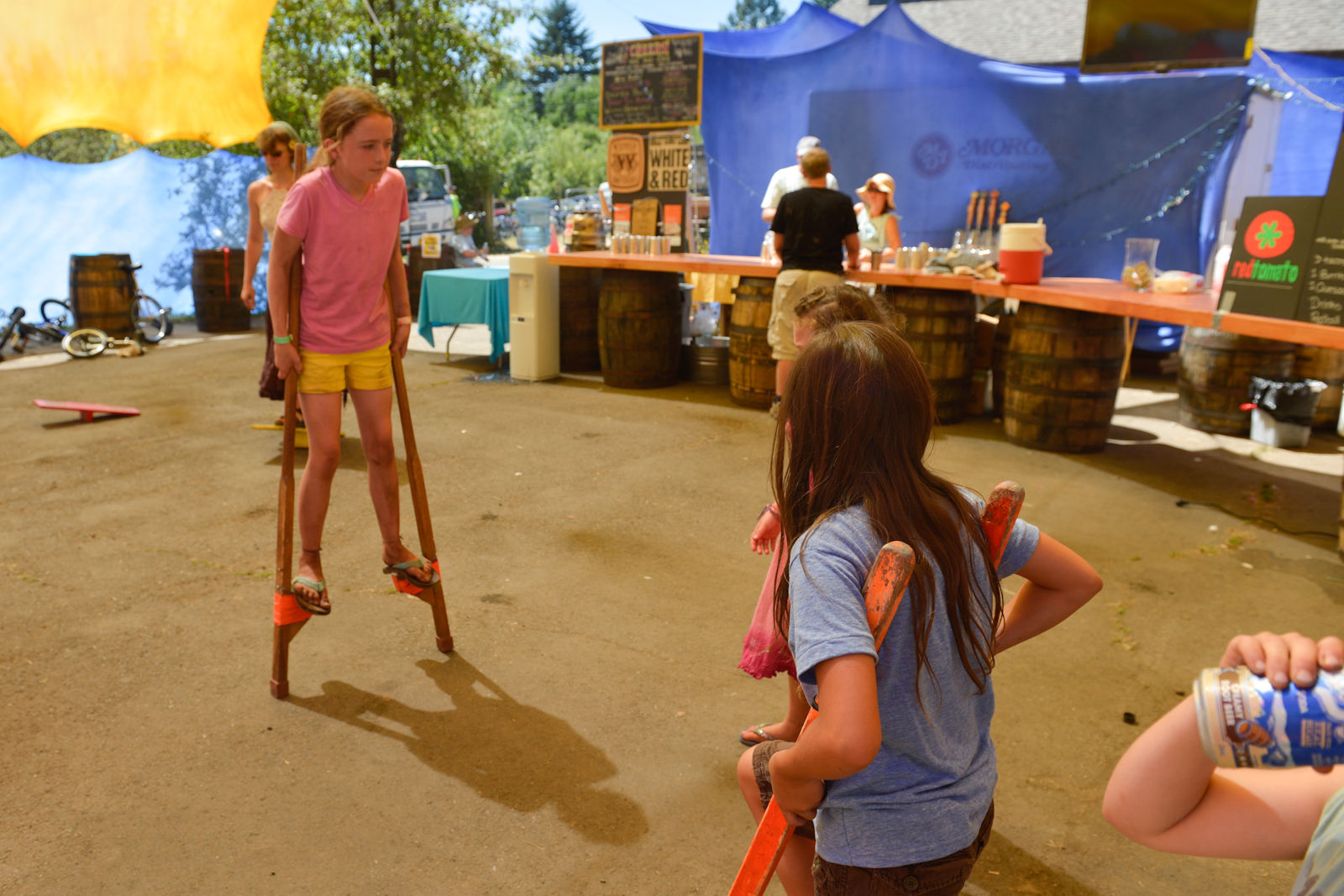 Kids at the Circus Workshop at the Pickathon.