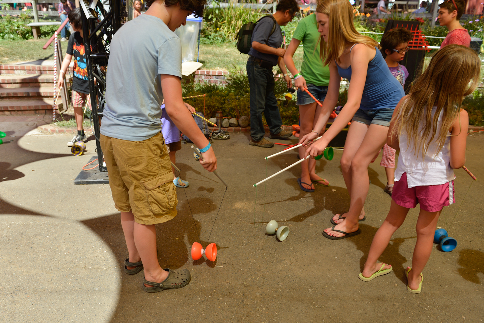 Kids at the Circus Workshop at the Pickathon.