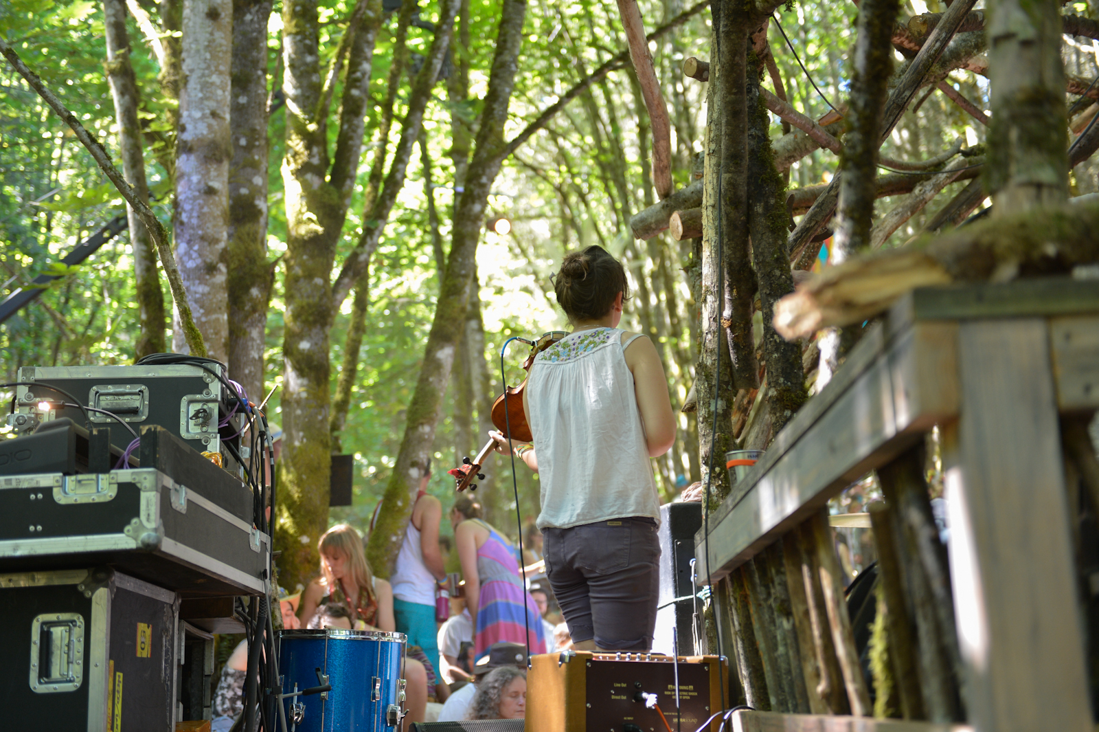 Typhoon doing a quick soundcheck at the Woods Stage