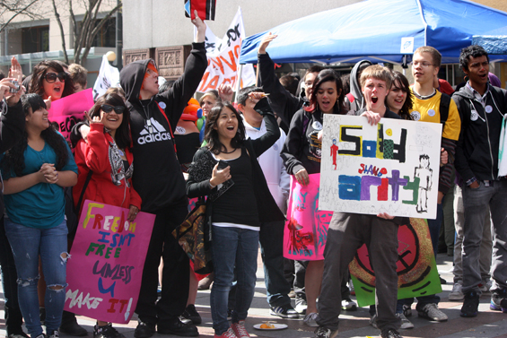 Occupy Wall Street strikes again May Day style. By Mid morning a