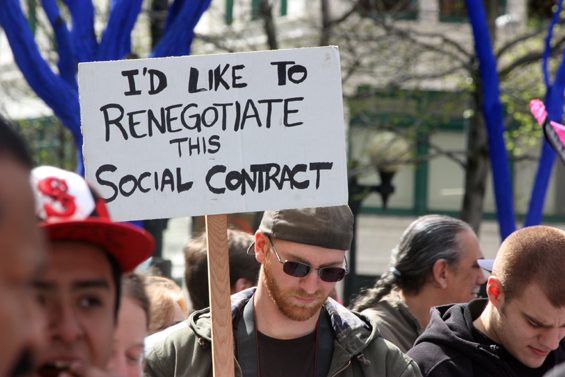Occupy Wall Street strikes again May Day style. By Mid morning a