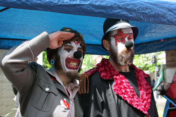 Occupy Wall Street strikes again May Day style. By Mid morning a