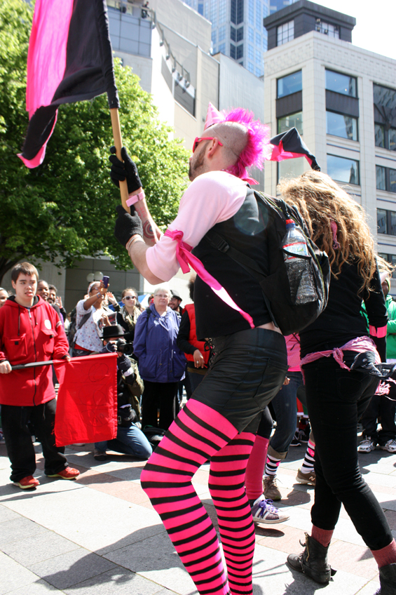 Occupy Wall Street strikes again May Day style. By Mid morning a