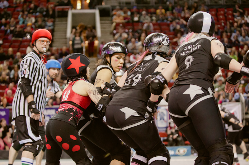 On Saturday, Seattle's all-female roller derby league held its second bout at