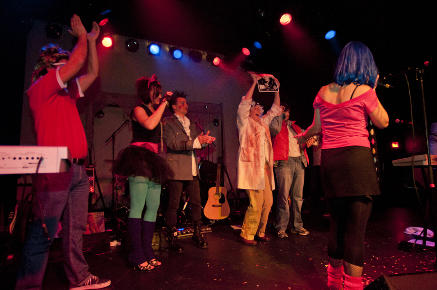 Doc Brown won a signed Billy Idol poster in the costume contest, while raver boy won 2nd place and a goodie bag from Seattle Weekly.