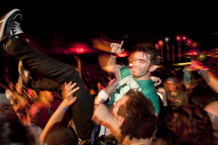 Michael was the star of the night as he shred, sang, and crowd surfed to adoring fans, friends, and family.