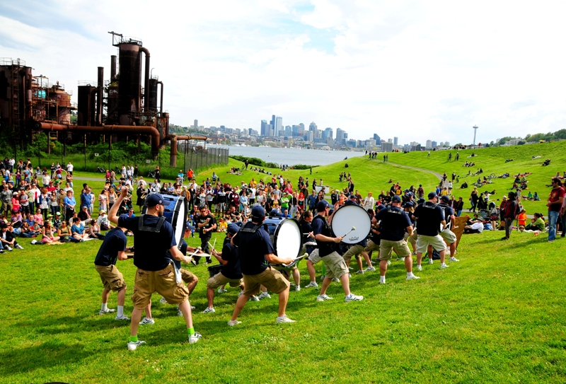 It got pretty loud at Gasworks on Saturday with Honk Fest, a