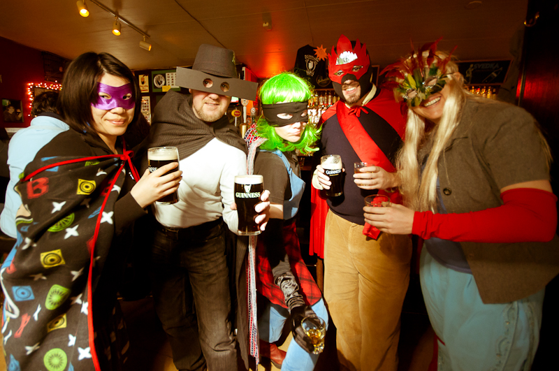 Superhero fans (and some "Real Life Superheroes") converged on Ballad Saturday night
