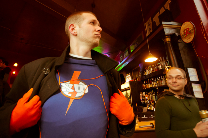 Superhero fans (and some "Real Life Superheroes") converged on Ballad Saturday night