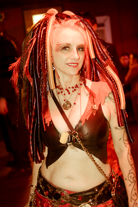 Devotees of the steampunk way o' life gathered together in SODO to