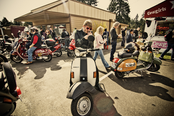 A bevy of bikers meet up for "Meant to Offend #18", a