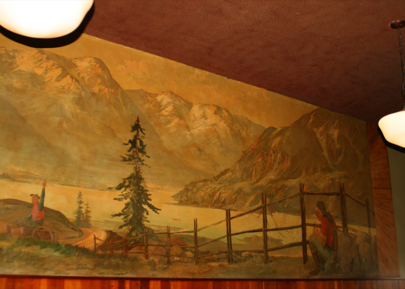 Luckily, as the bar changed hands over the years, all the owners had the foresight to keep the mural in place. Hattie's Hat manager Erin West says tours come through every other month or so to see the paintings and take pictures. Oldfield figures they're coming from the Fred Oldfield Western Heritage & Art Center in Tacoma, where Oldfield helps out and occasionally teaches classes.