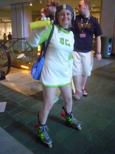 5. Spray paint to the face? This Jet Set Radio cosplayer had to take the elevator around the expo, since she couldnaE™t make it up the escalators in her rollerblades.