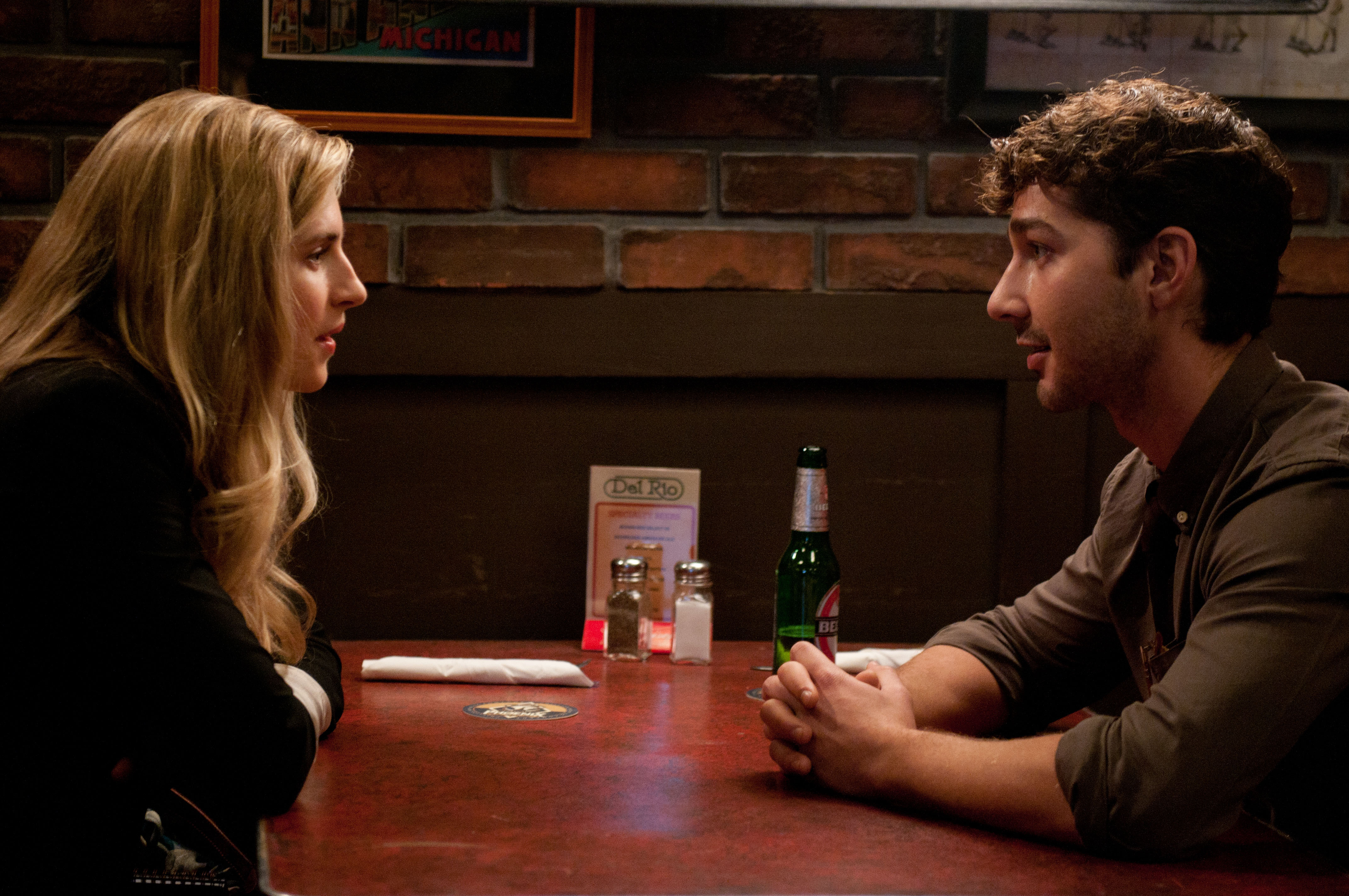 LaBeouf's reporter goes after a source with a secret (Brit Marling).Doane Gregory/Sony Pictures Classics
