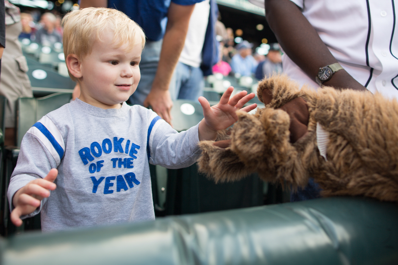 Or little Liam Deyoung, who was clearly over the moon getting to meet the Mariners Mascot.