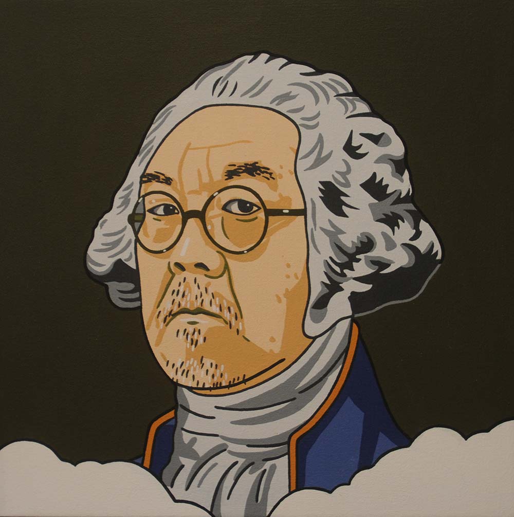 The artist as George Washington.Roger Shimomura/Greg Kucera Gallery