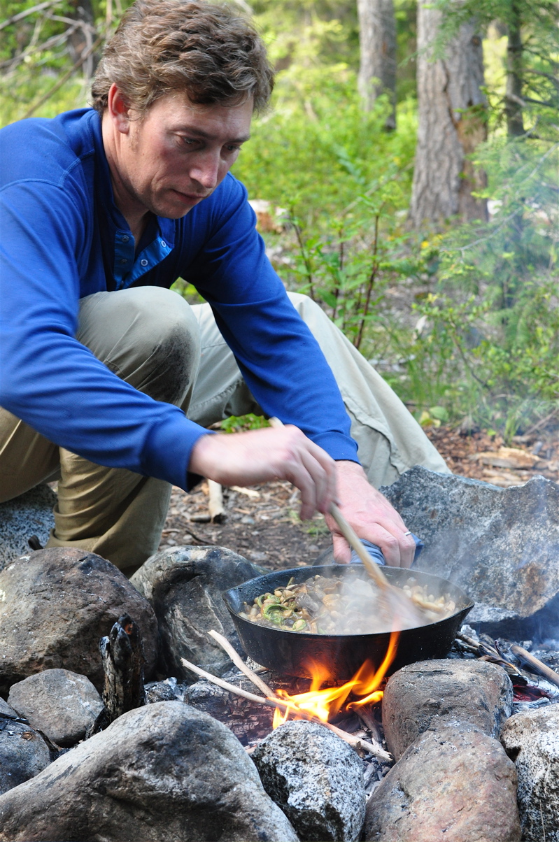 Cook fries his fungus finds.