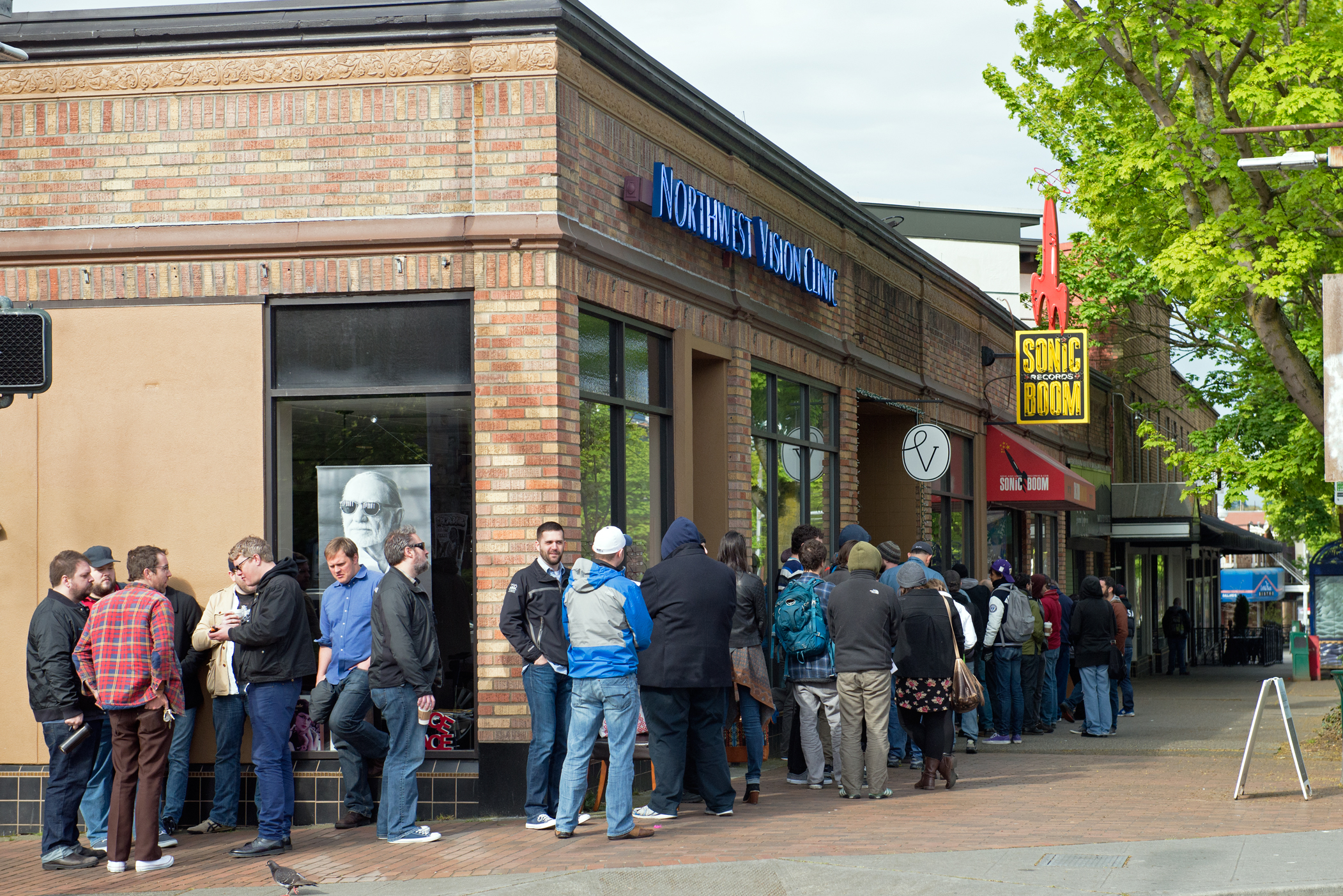 Arriving two hours early (or more) didn't guarantee you a top spot in line at Sonic Boom on Record Store Day. One patron camped out at midnight the night before. Photos by Morgen Schuler