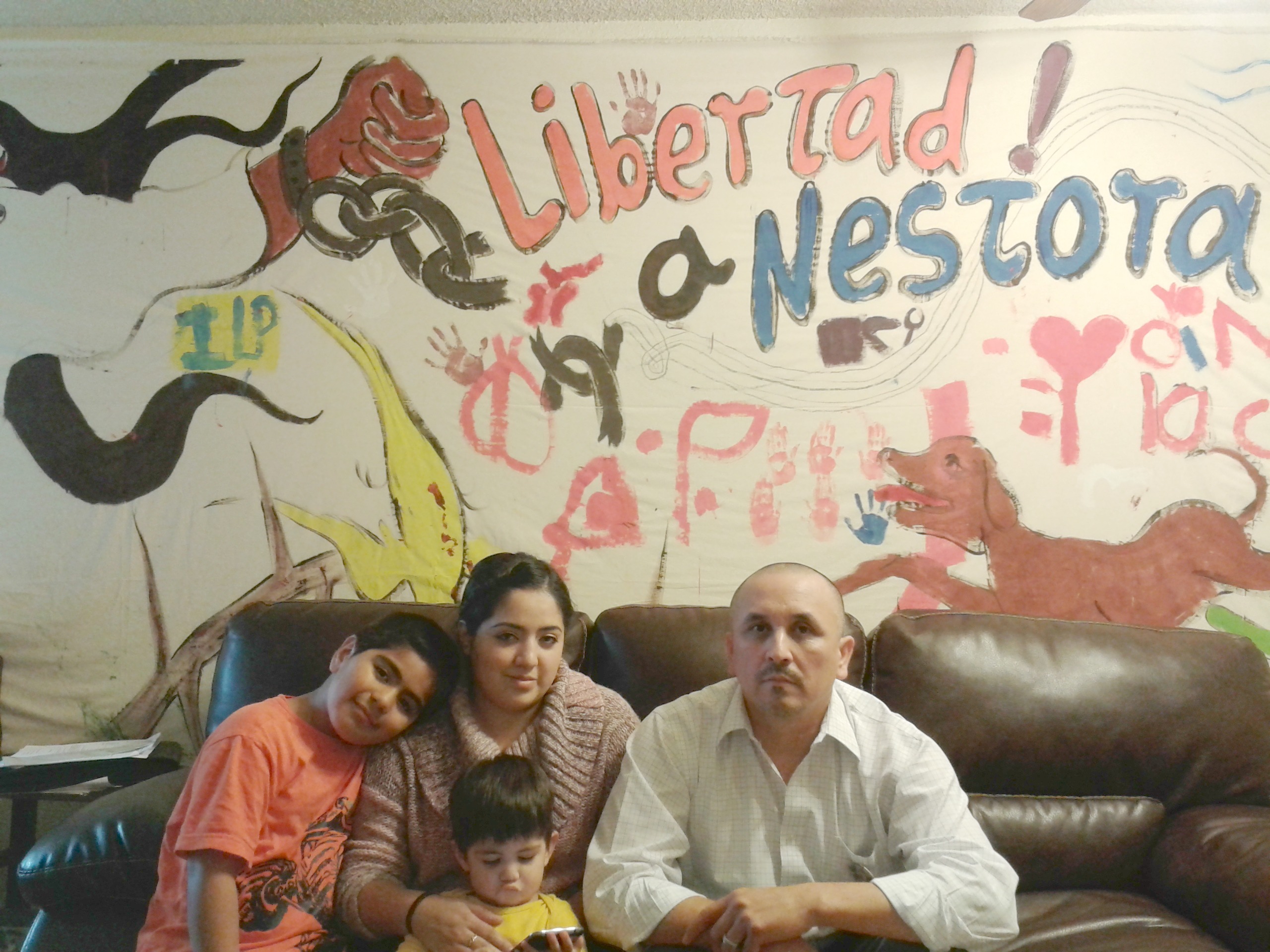 Salgado's daughter Grisel and husband Jose, with Grisel's children, in RentonPhoto by Nina Shapiro