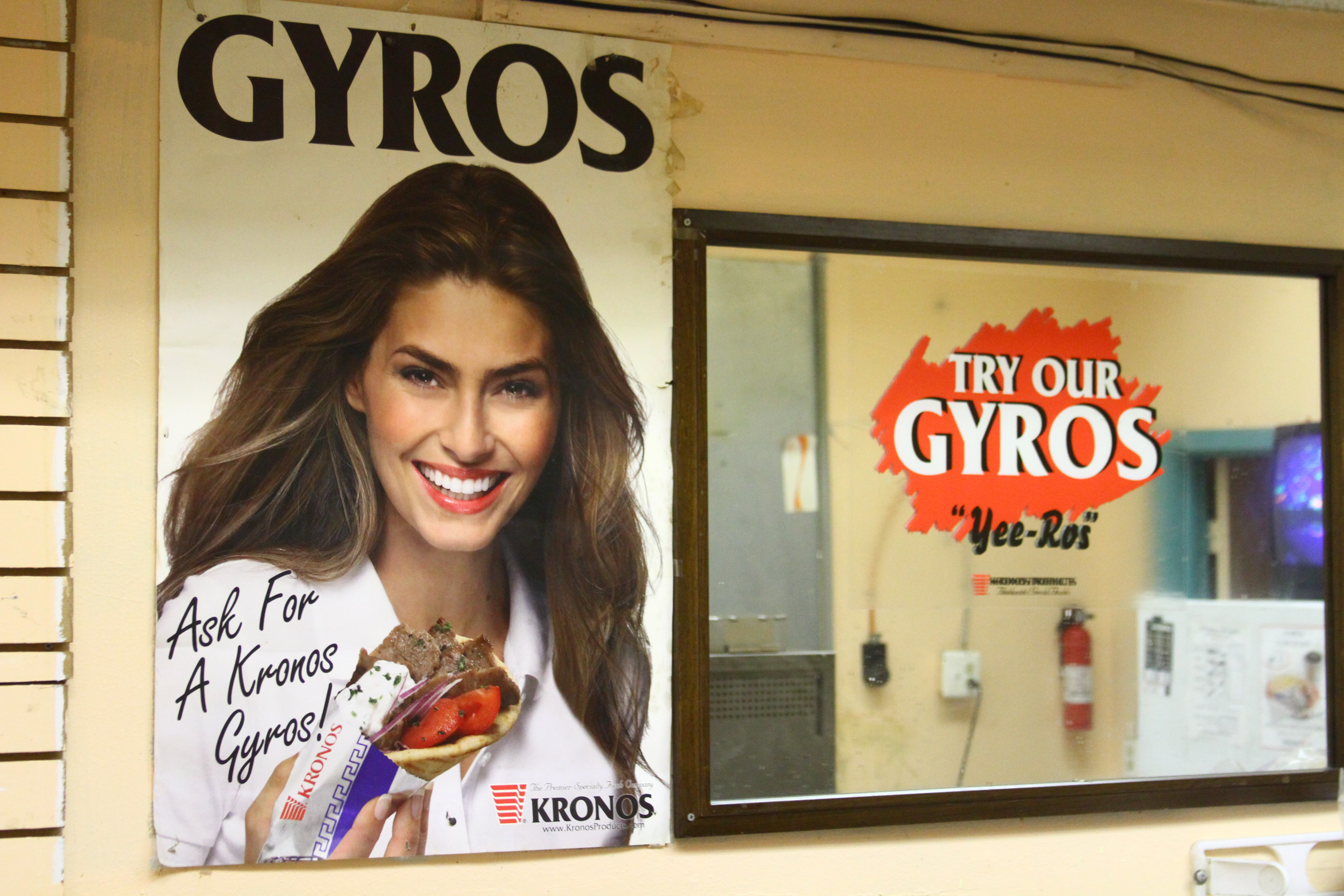 The original gyro lady and the most recent incarnation.
