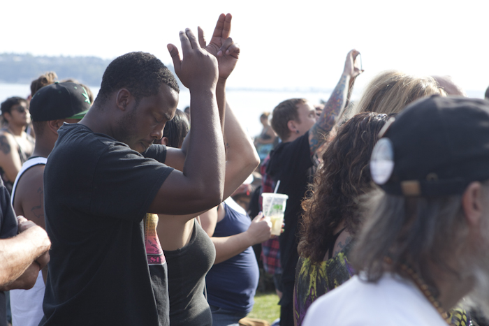 Live music was played throughout Hempfest to get attendees dancing. Photo by Anna Erickson