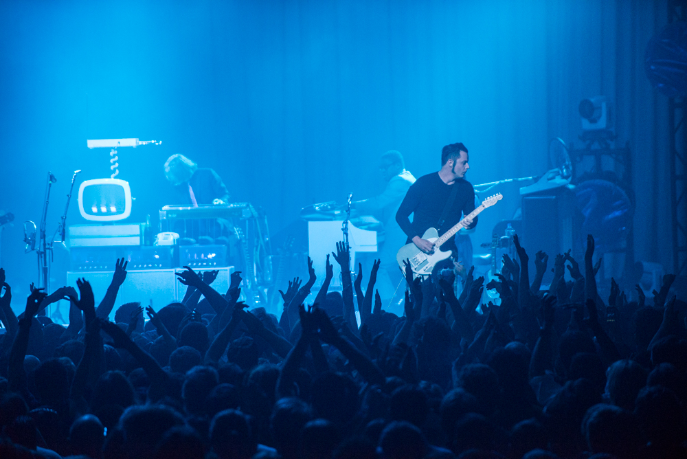 Jack White performs for an excited crowd at his first of two shows at the Paramount. Photo by Morgen Schuler