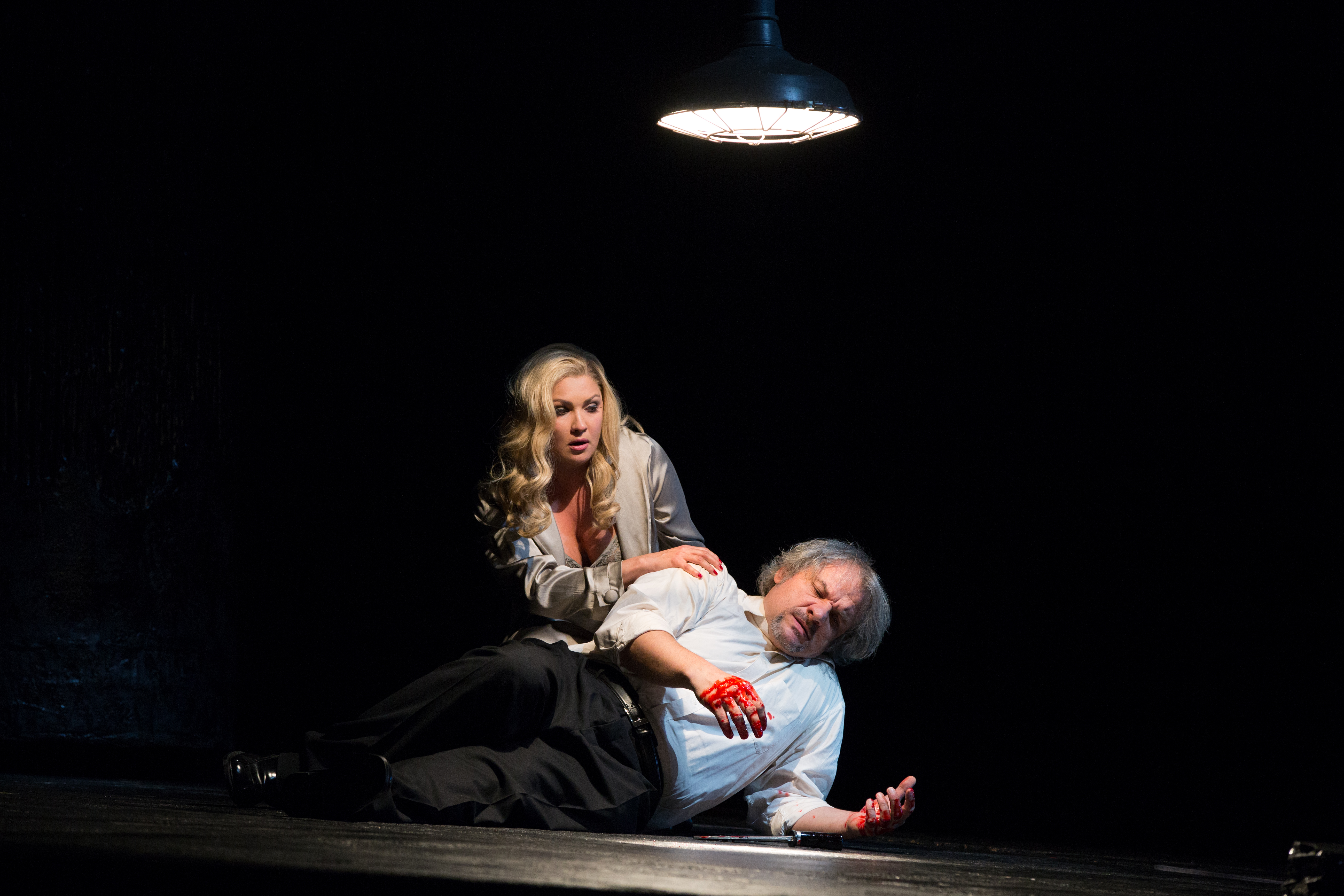 Anna Netrebko and Željko Lucic in the Met’s Macbeth.