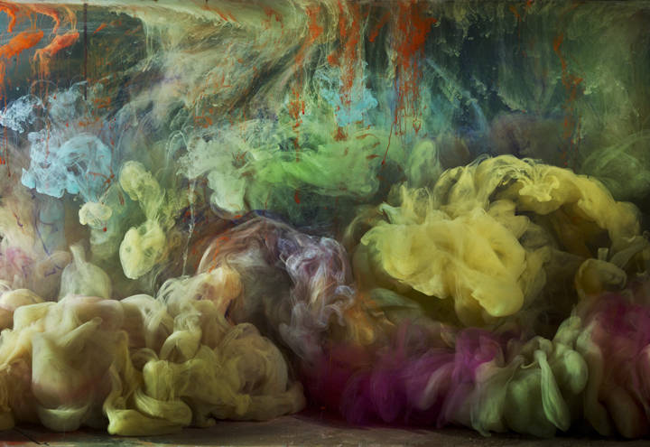 Kim Keever’s photographs of his water paintings transport viewers to another realm. Image via Winston Wachter