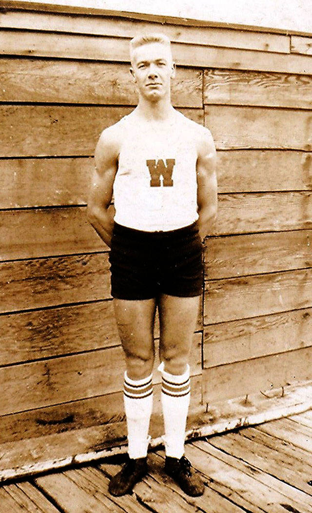 Joe Rantz in his University of Washington rowing uniform. (Jen Huffman)