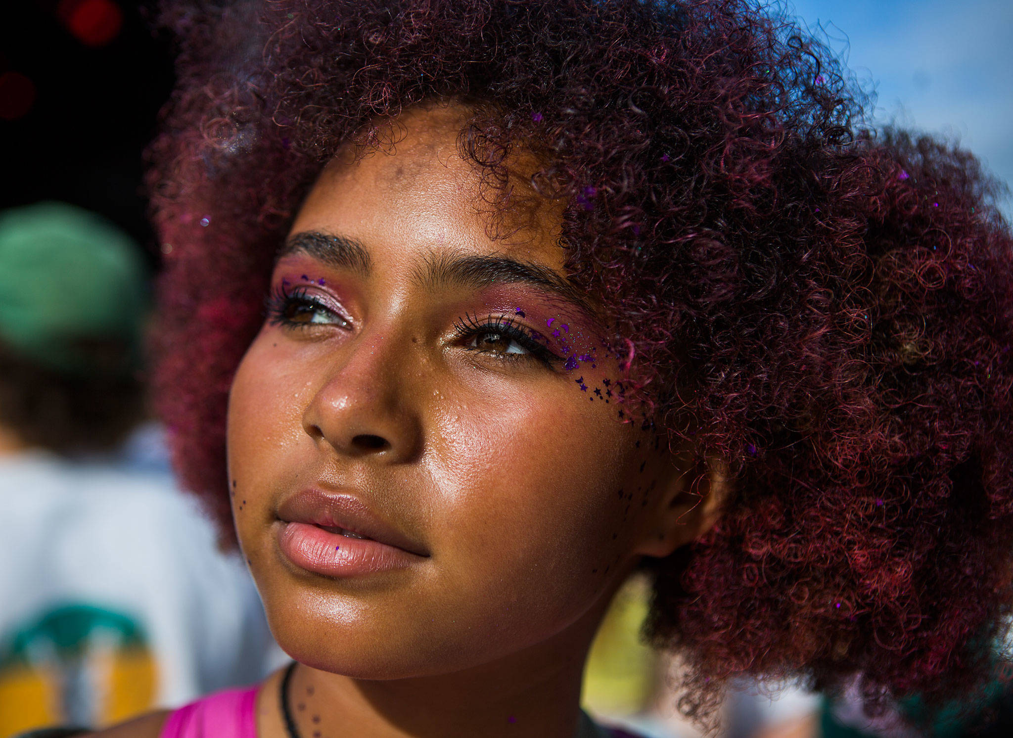 Mychal May, 16, poses for a portrait during Bumbershoot Music & Arts Festival on Friday, Aug. 30, 2019 in Seattle, Wash. (Olivia Vanni / The Herald)