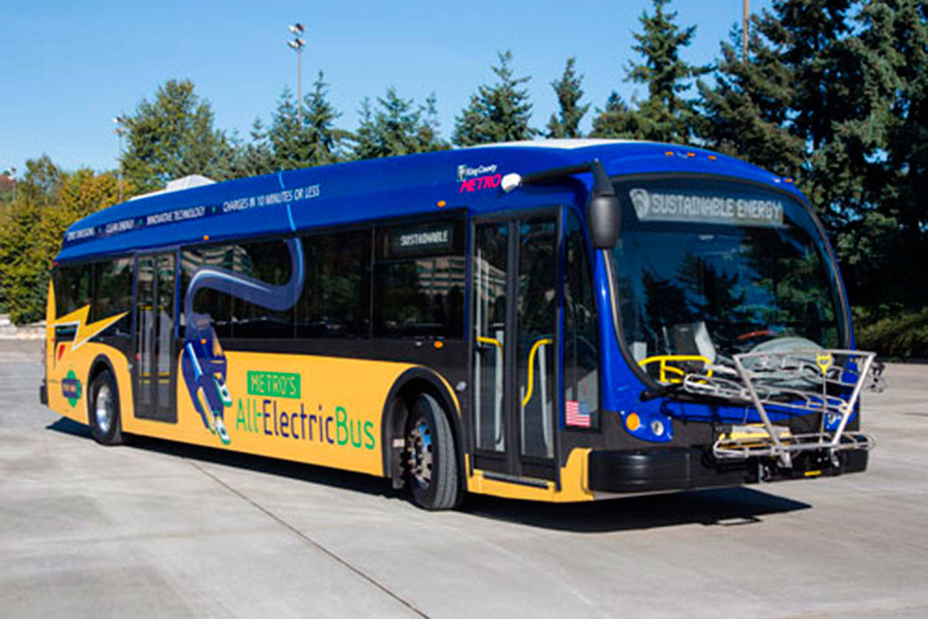 King County Metro’s battery-electric bus. Photo courtesy of kingcounty.gov