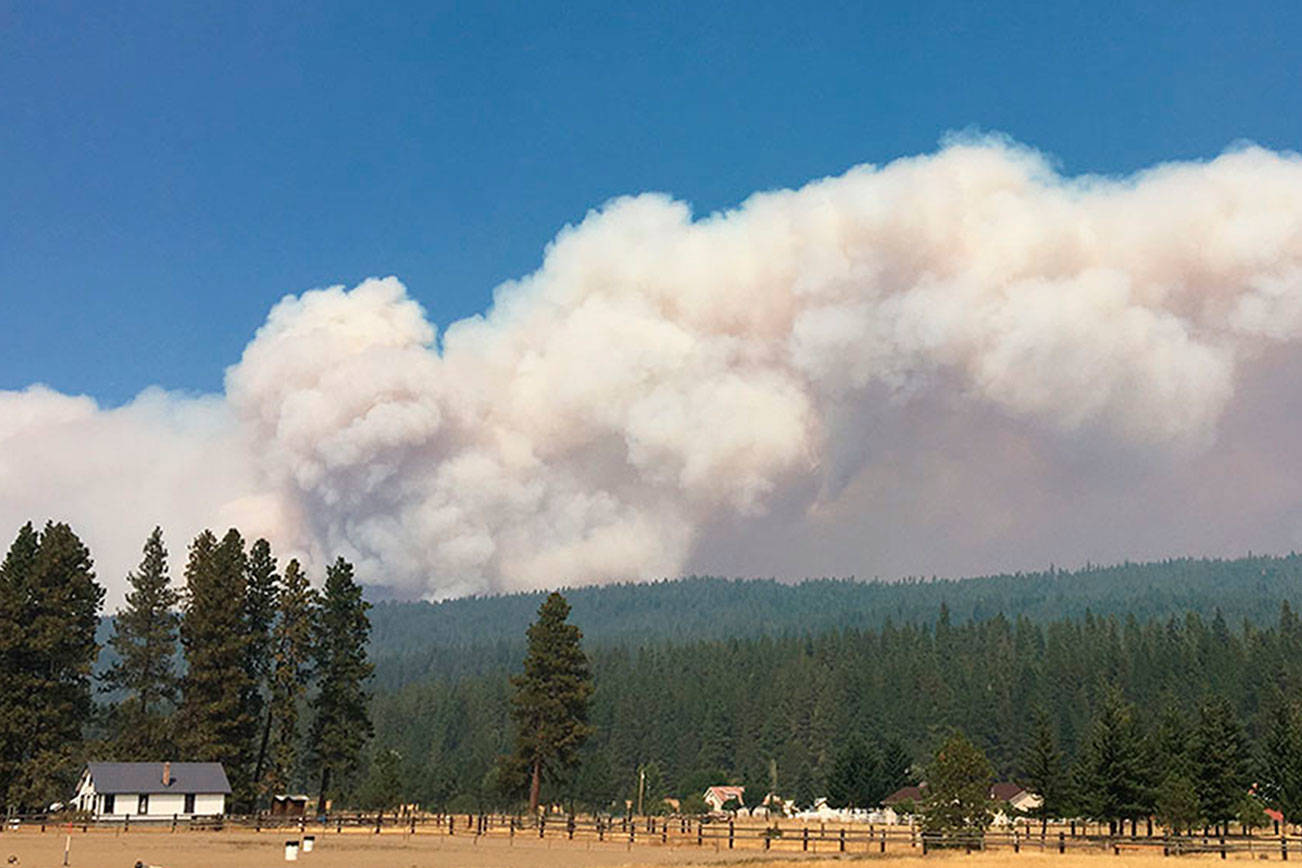 Smoke from a wildfire. File photo