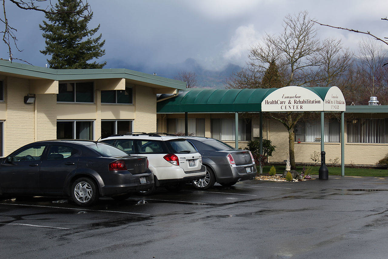 The Enumclaw Health and Rehabilitation Center, which is located by St. Elizabeth hospital, a senior living community, and a nursing home. File photo