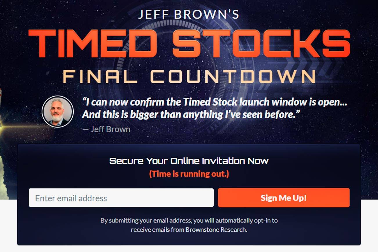 Jeff Brown’s Timed Stocks main image
