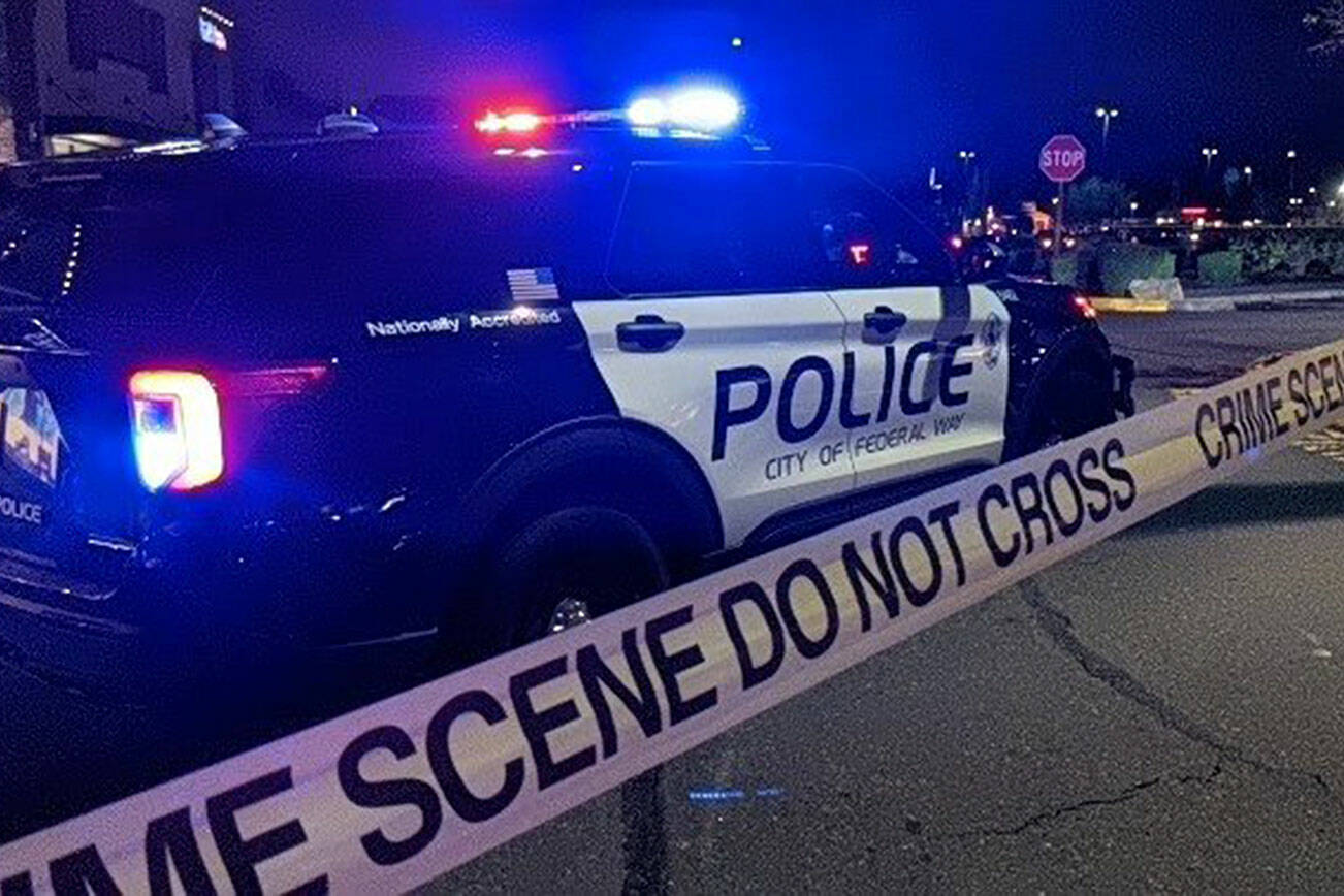 A man was shot and killed in the Federal Way Crossings parking lot on Dec. 8, 2021. Photo courtesy of South Sound News