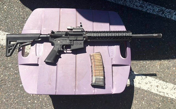 AR-15 rifle and a loaded magazine that were recovered from a suspect in a 2018 shooting incident at the Kent Station parking garage. File photo courtesy of King County Sheriffs Office