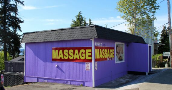 Apple Massage sits in the 28000 block of Pacific Highway, as seen May 9. Photo by Alex Bruell / The Mirror