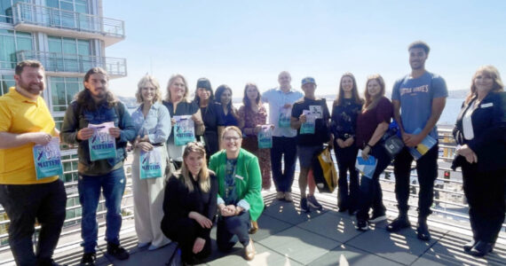 Valley Cities team members and guests at a recent Community Coffee Chat at the World Trade Center in Seattle. Photo courtesy of Valley Cities.