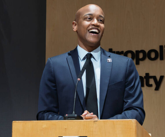 New King County Executive Girmay Zahilay speaks after his Nov. 25 swearing in during a County Council meeting in Seattle. COURTESY PHOTO, King County
